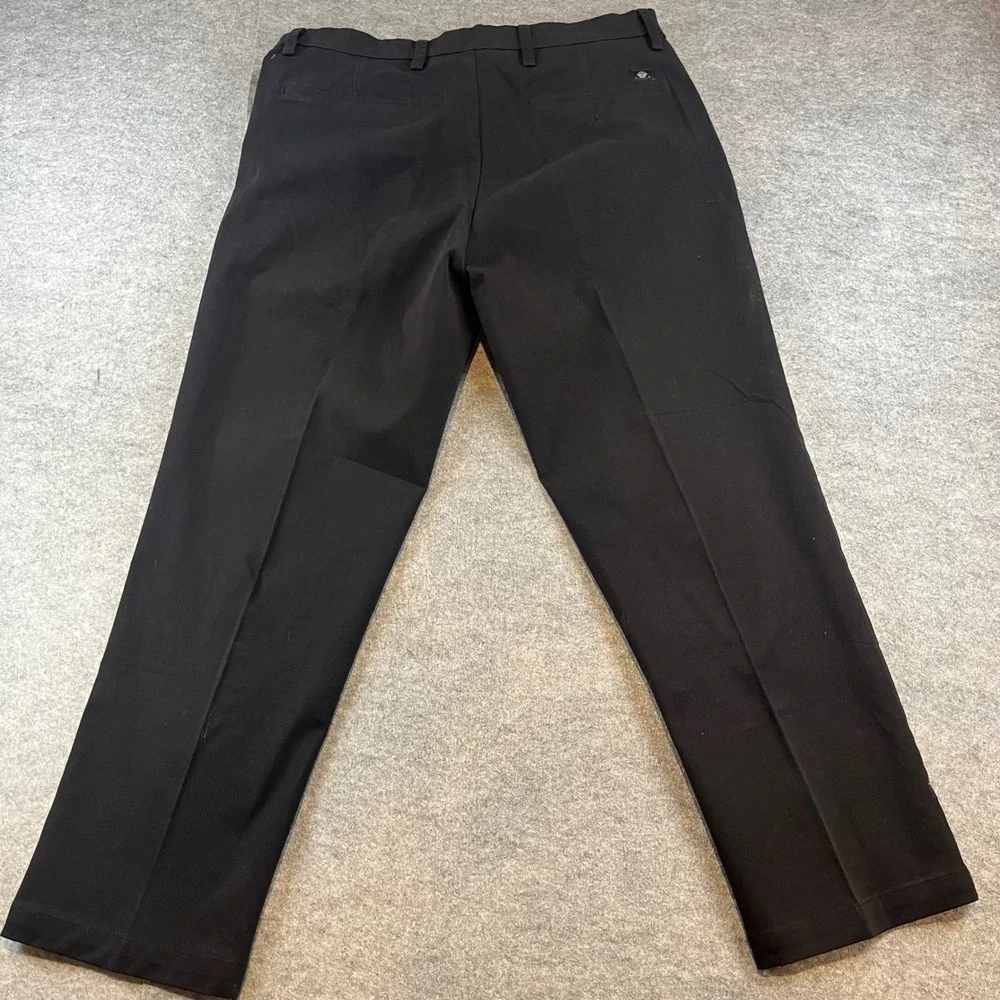 Dockers Mens Smart 360 Flex Straight Fit‎ Black Chino Pants 36 Workwear Casual